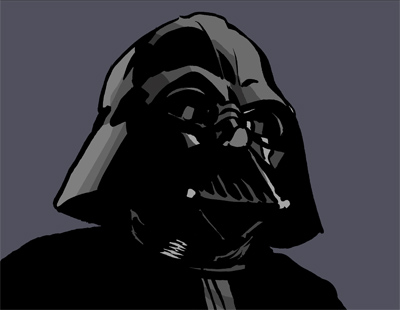 I drew Darth Vader because one of our computers is called Darth Vader